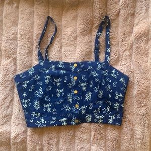 Blue Crop Top